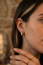 Opal Hoop Earrings | Elegant Silver Opal Huggie Set | Everyday White & Blue Opal Jewelry | October Birthstone Gift