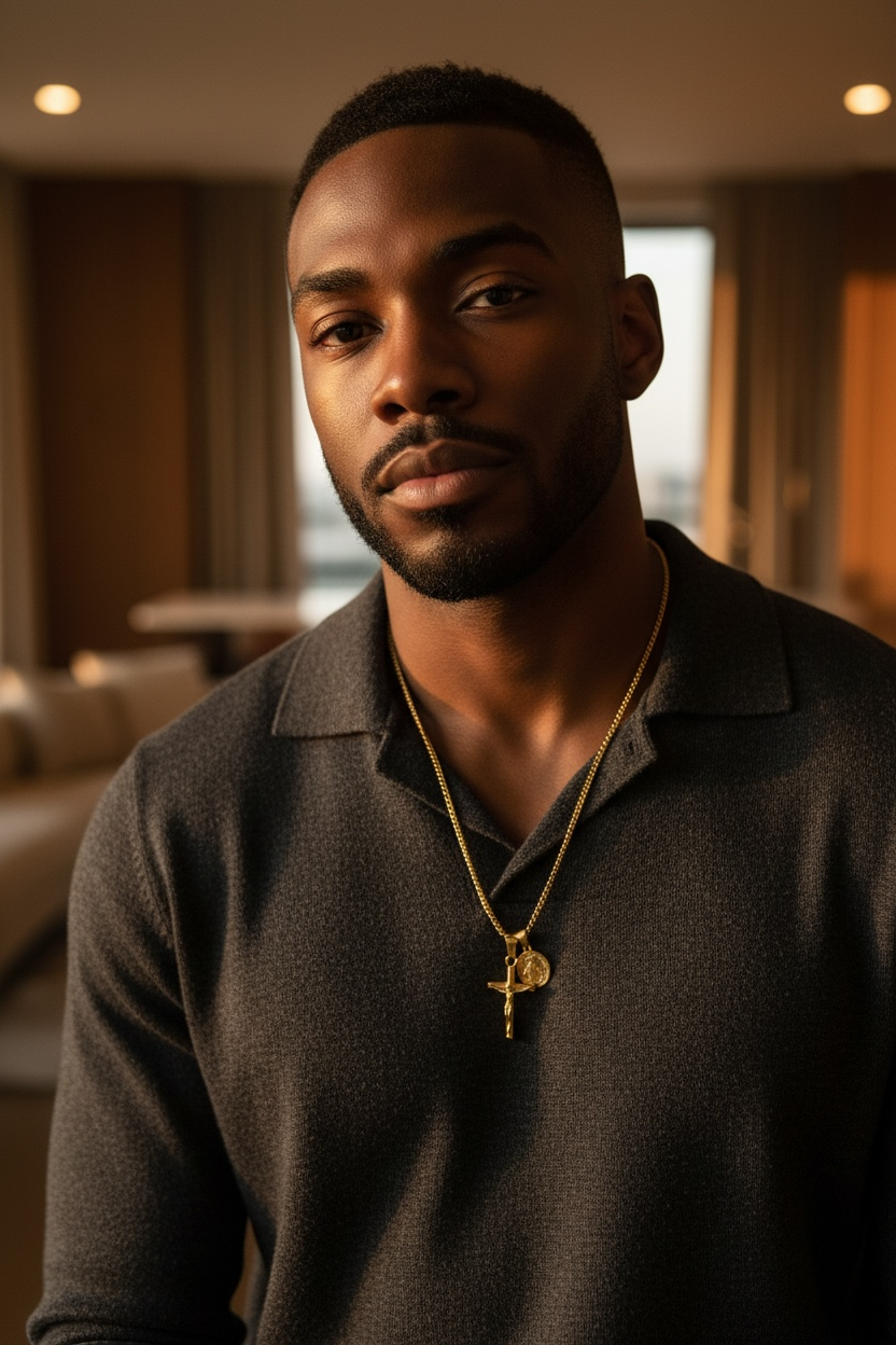 Crucifix Necklace for Men | Gold & Silver Jesus Cross Pendant on Cuban Link Chain | Christian Stainless Steel Cross Chain 20 22 24 Inch