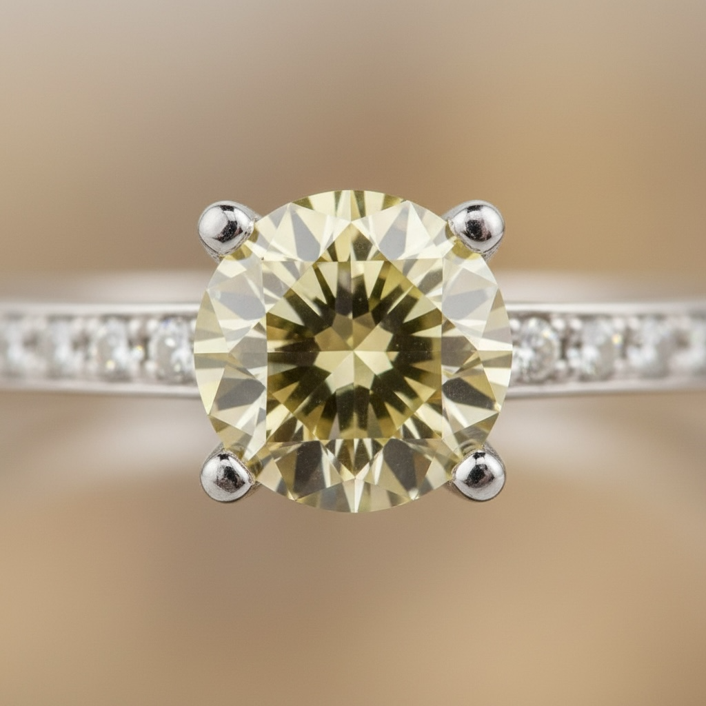 Citrine Solitaire Ring – Yellow Gemstone Promise Ring in Sterling Silver, November Birthstone, Cocktail Ring, Minimalist Handmade Jewelry