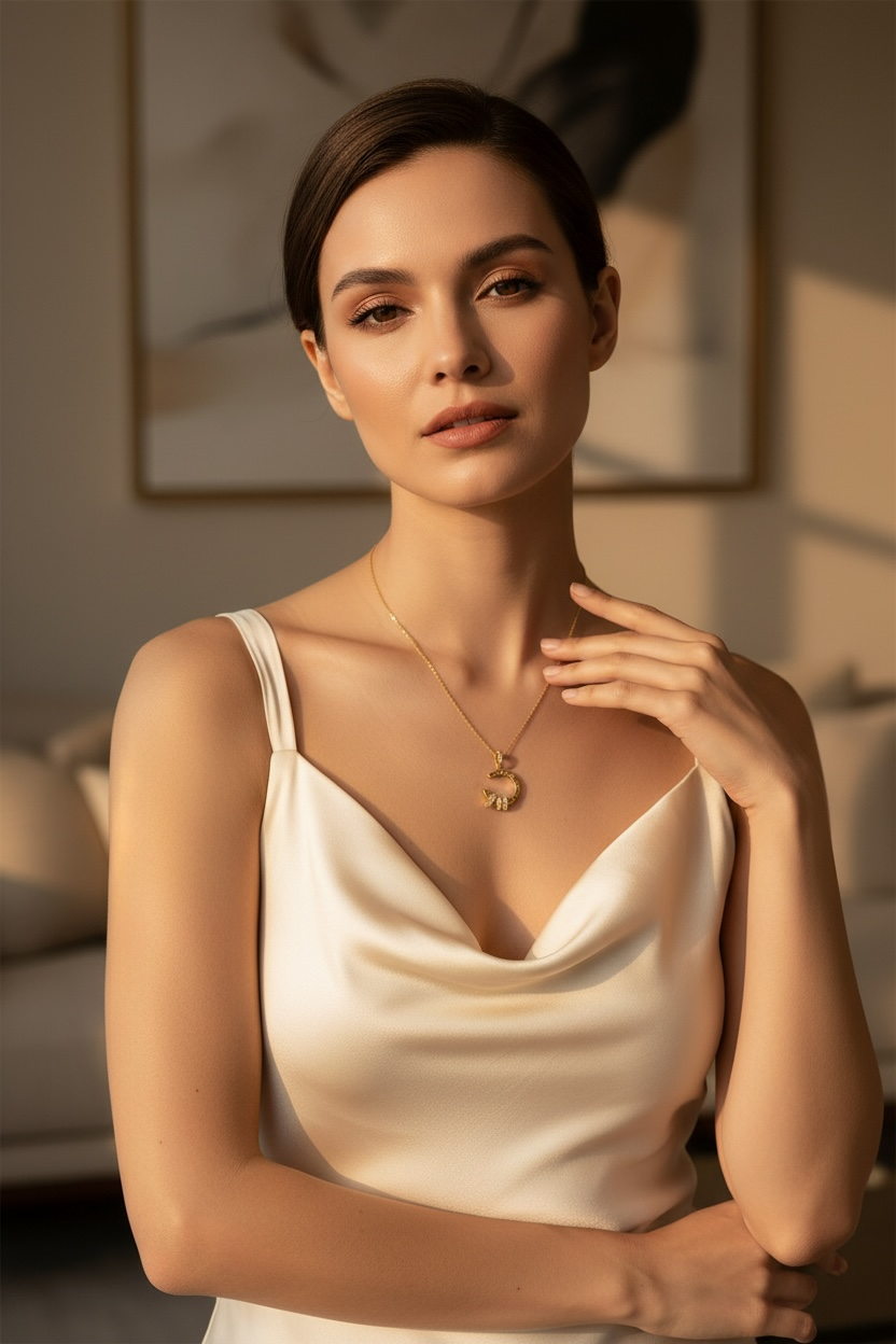 Roman Numeral Necklace – Clock Pendant Necklace in 14K Gold Vermeil • Dainty Gift for Her