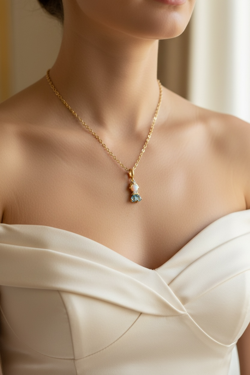 Princess Necklace - Dainty Disney Inspired Jewelry, Perfect Gift for Kids & Adults, Ariel & Rapunzel Charm