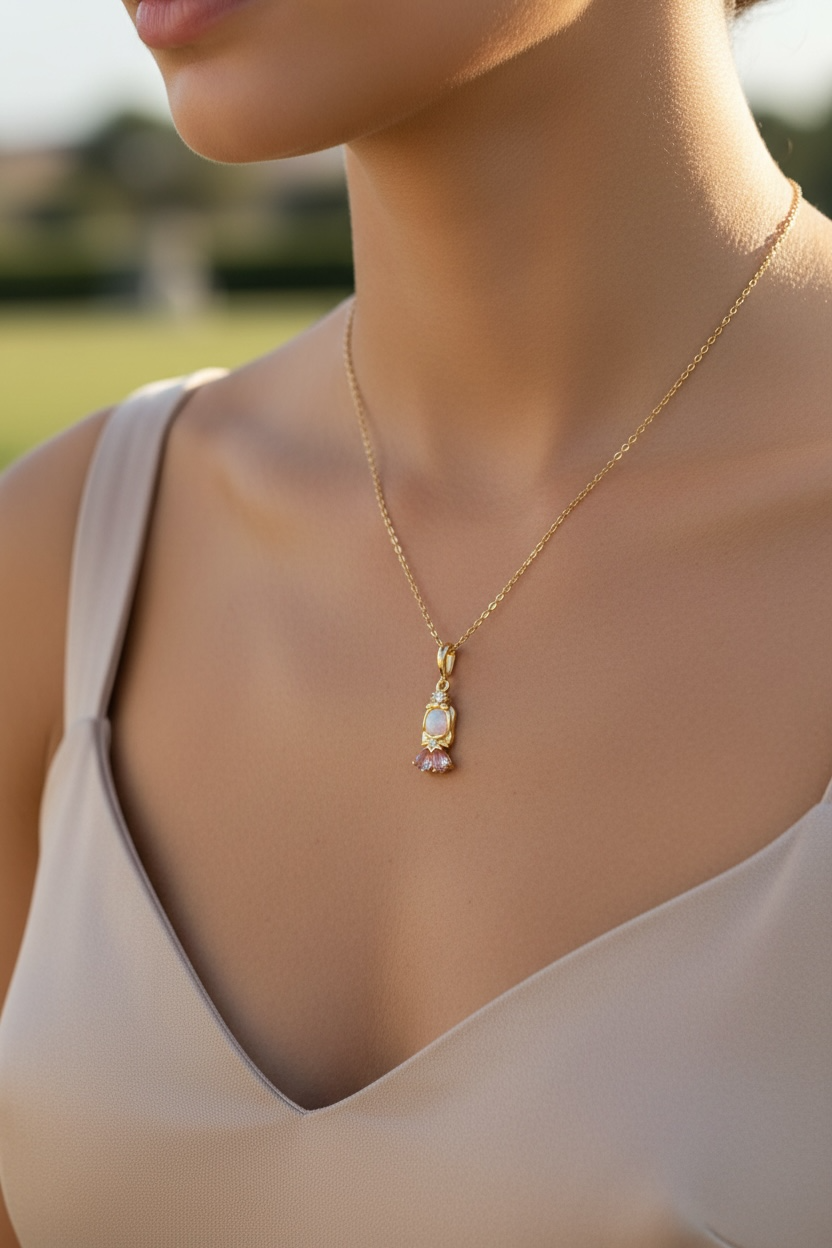 Princess Necklace - Dainty Disney Inspired Jewelry, Perfect Gift for Kids & Adults, Ariel & Rapunzel Charm