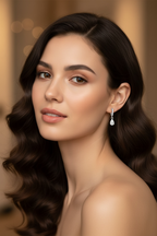 Gold Clover Shaped Cut Diamond Huggie Hoops Earrings | Elegant Sterling Silver Jewelry | Statement Fashion Earrings