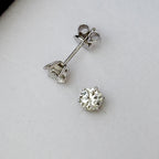 Moissanite Stud Earrings: White Gold Sterling Silver, GRA Certified