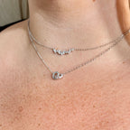 Interlocking Circle Necklace: Sterling Silver Filled Double Ring Pendant