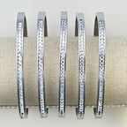 Dainty CZ Tennis Bangle Bracelet by Stella Amoré