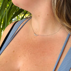 Curved Cluster Smile Layering  Necklace by Stella Amoré