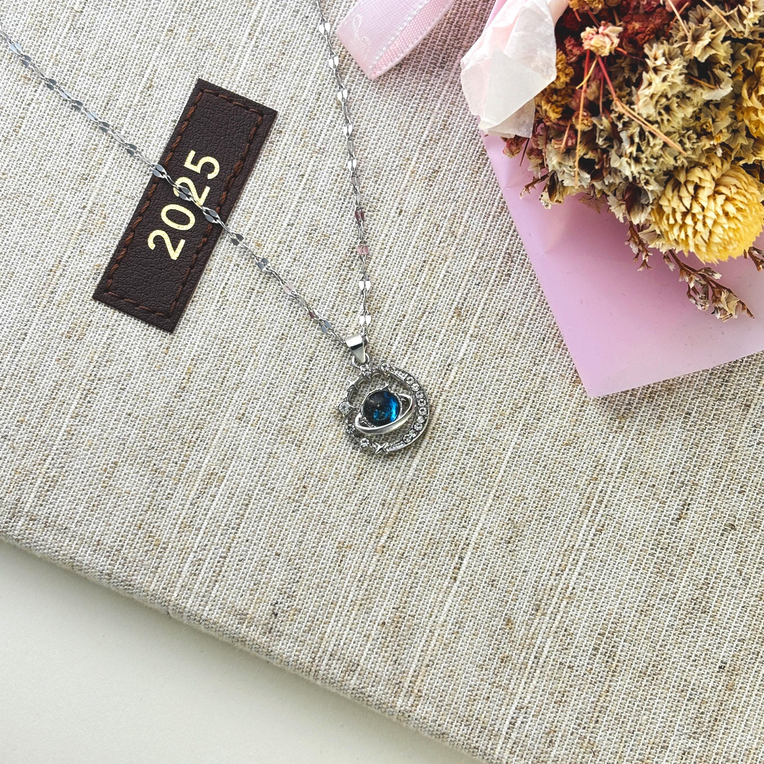 Celestial Galaxy Night Sky Star Moon Necklace by Stella Amoré