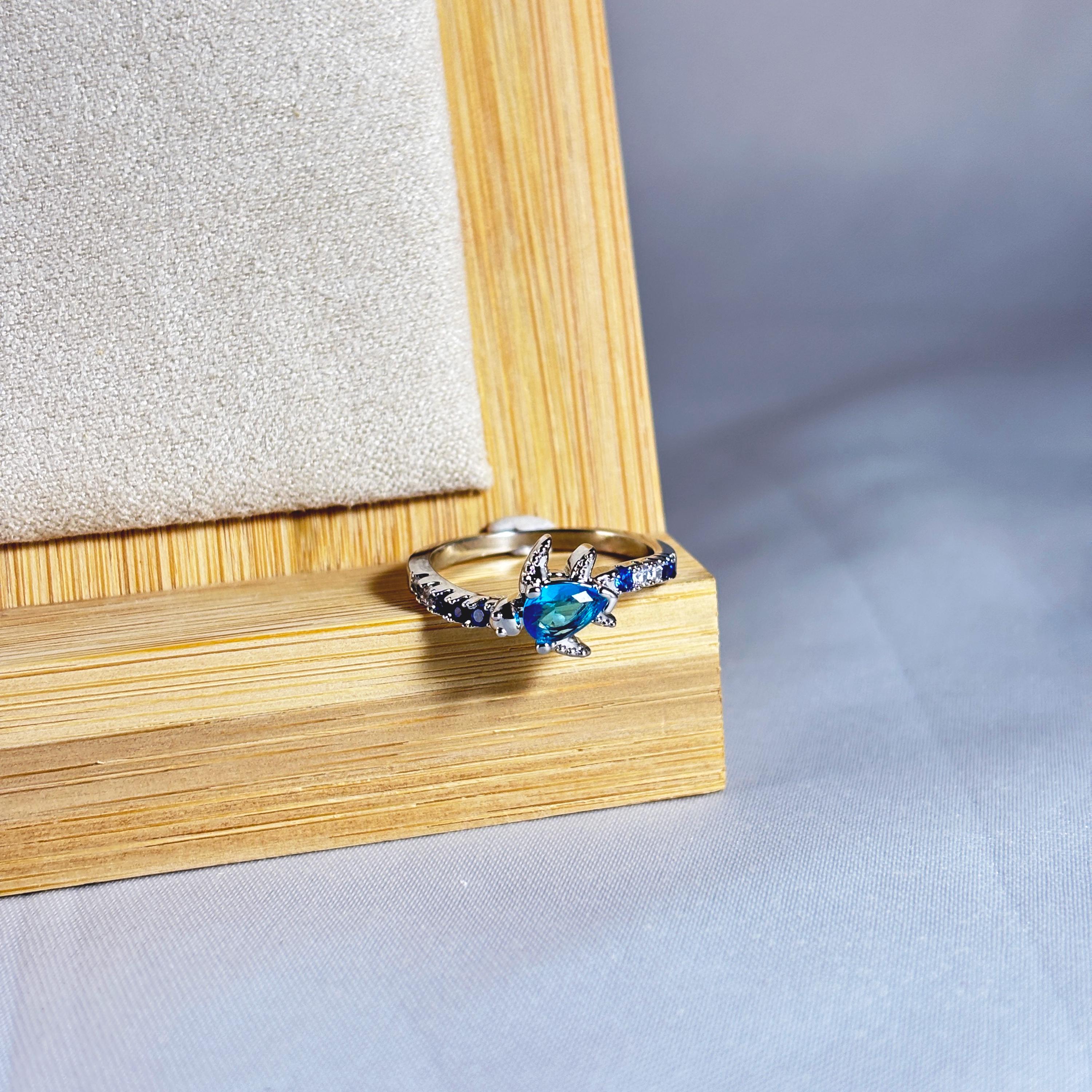 Sea Turtle Ocean Ring in 925 Sterling Silver by Stella Amoré