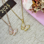 Pave CZ Crystal Butterfly Necklace by Stella Amoré
