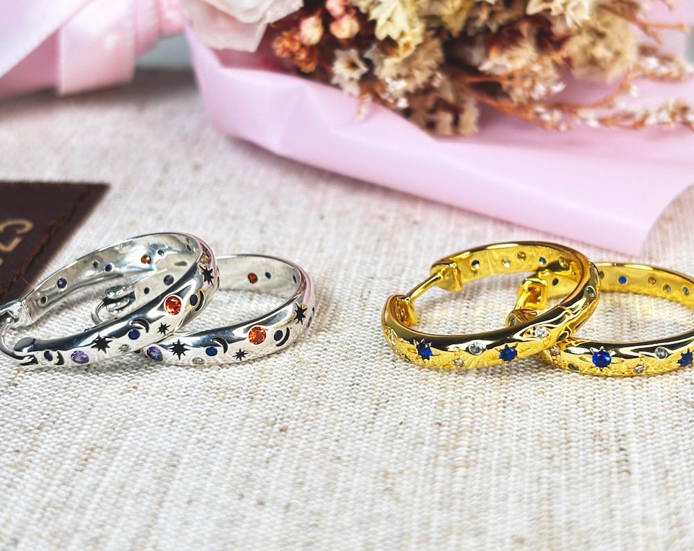 Dainty Star & Moon Earrings