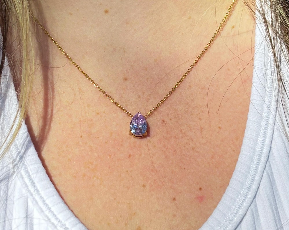 Dainty Alexandrite Birthstone Necklace