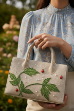 Double Ladybug Leaf Ring – Gold Enamel Lucky Adjustable Ring | Nature Garden Jewelry by Stella Amoré