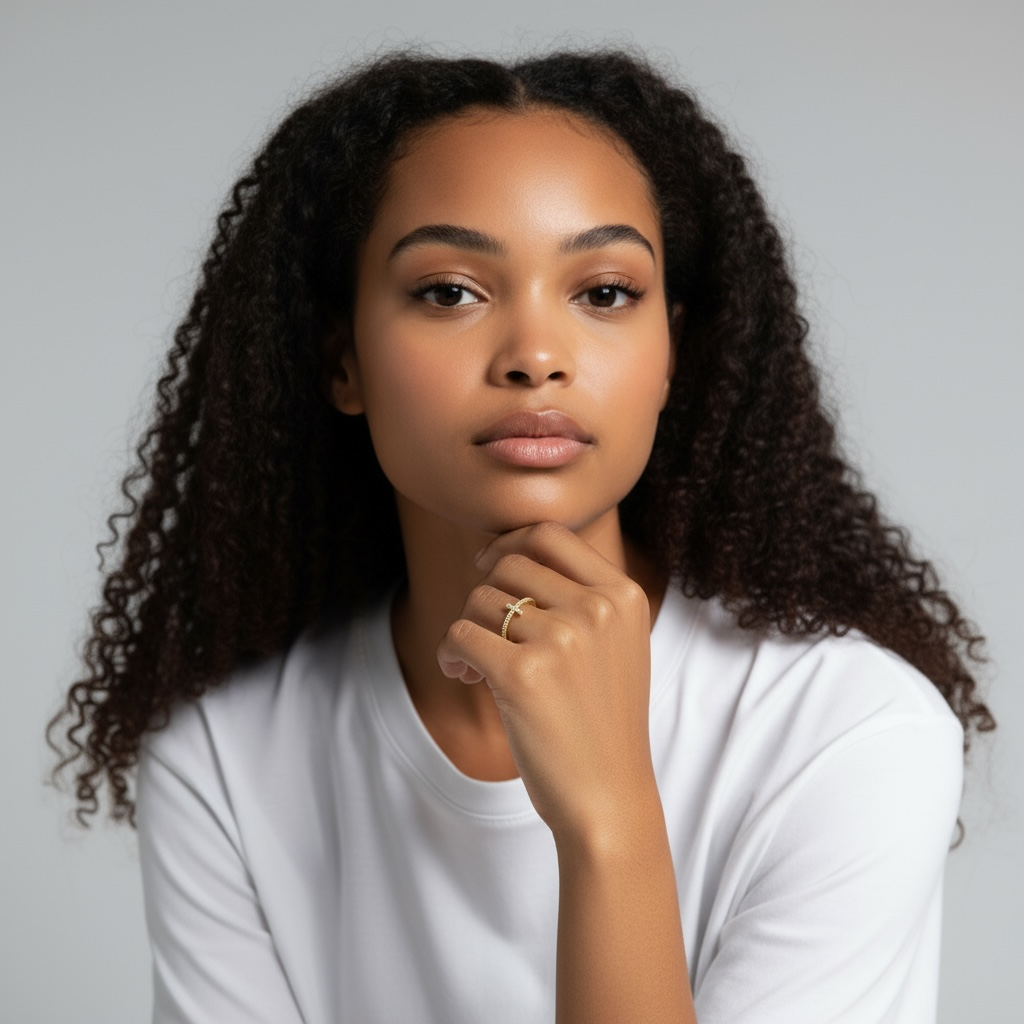 Tiny Cross Ring • Gold or Silver Band • Minimalist Faith Ring • Dainty Christian Jewelry • Thin CZ Cross • Everyday Protective Ring