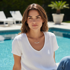 Cluster Smile Necklace • Sterling Silver or Gold Vermeil • Minimalist Layering Bridesmaid Necklace • Bridal Gift