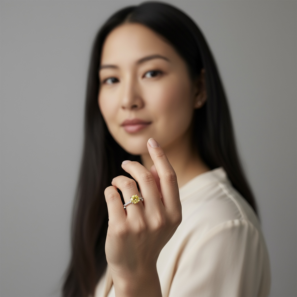 Citrine Solitaire Ring – Yellow Gemstone Promise Ring in Sterling Silver, November Birthstone, Cocktail Ring, Minimalist Handmade Jewelry