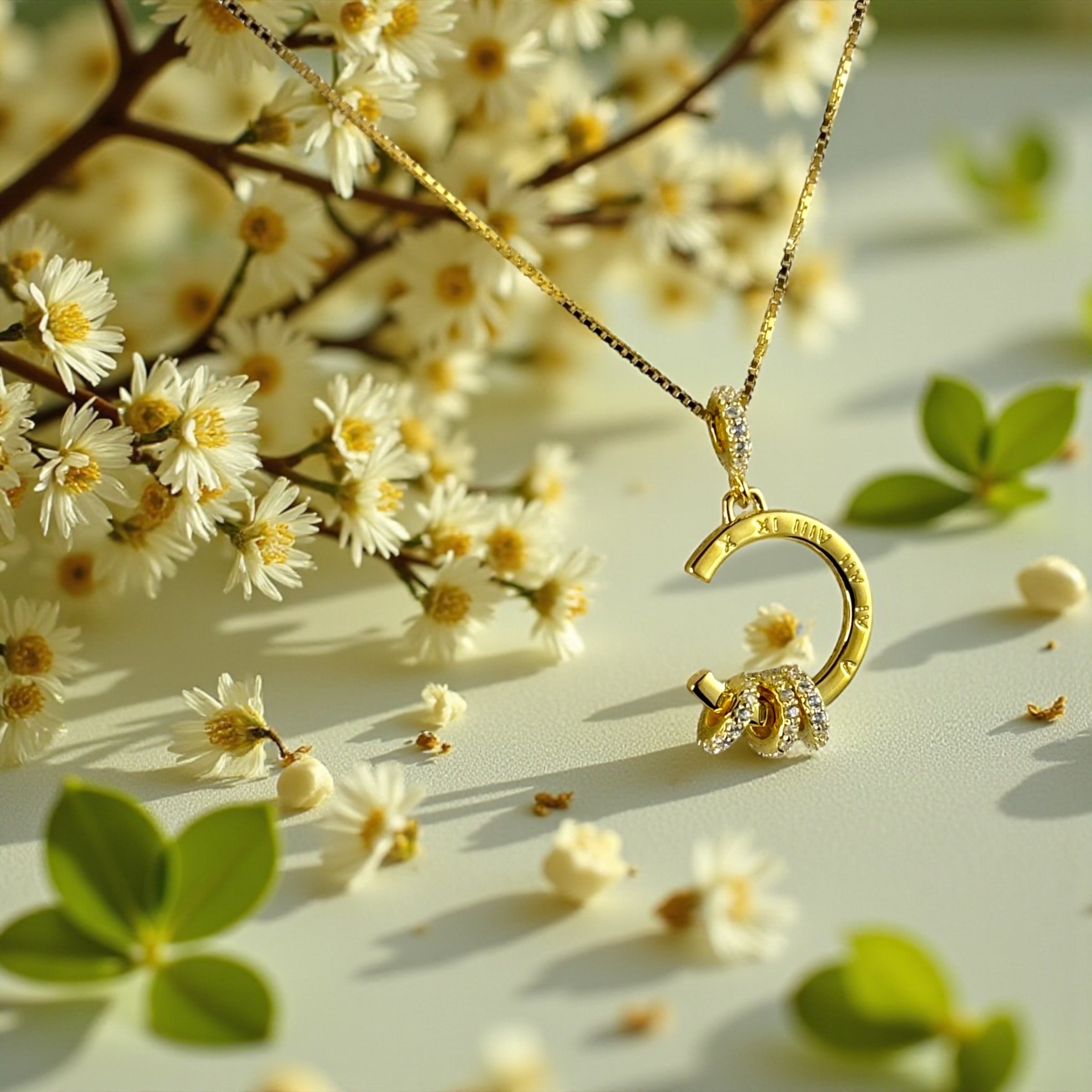 Roman Numeral Necklace – Clock Pendant Necklace in 14K Gold Vermeil • Dainty Gift for Her