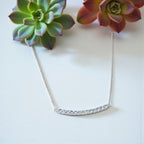 Cluster Smile Necklace • Sterling Silver or Gold Vermeil • Minimalist Layering Bridesmaid Necklace • Bridal Gift