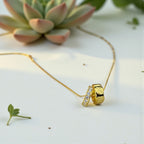 Double Ring Necklace • Engagement Ring Keeper Holder • Couple Gift • Anniversary Jewelry