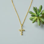 Gold Diamond Cross Necklace — Dainty Faith Pendant for Everyday Light by Stella Amoré