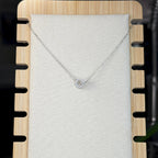 Interlocking Circle Necklace: Sterling Silver Filled Double Ring Pendant