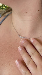 Curved Cluster Smile Layering  Necklace by Stella Amoré