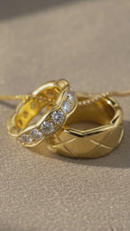 Double Ring Necklace • Engagement Ring Keeper Holder • Couple Gift • Anniversary Jewelry